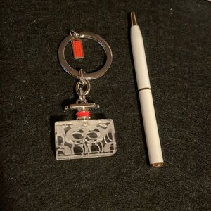 Coach Keychain and Pen set